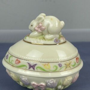 Lenox Easter Egg TrinketBox The Bunny 2000 Limited Edition Porcelain Collectible